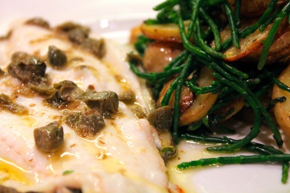 Plaice Sauteed Potatoes Samphire