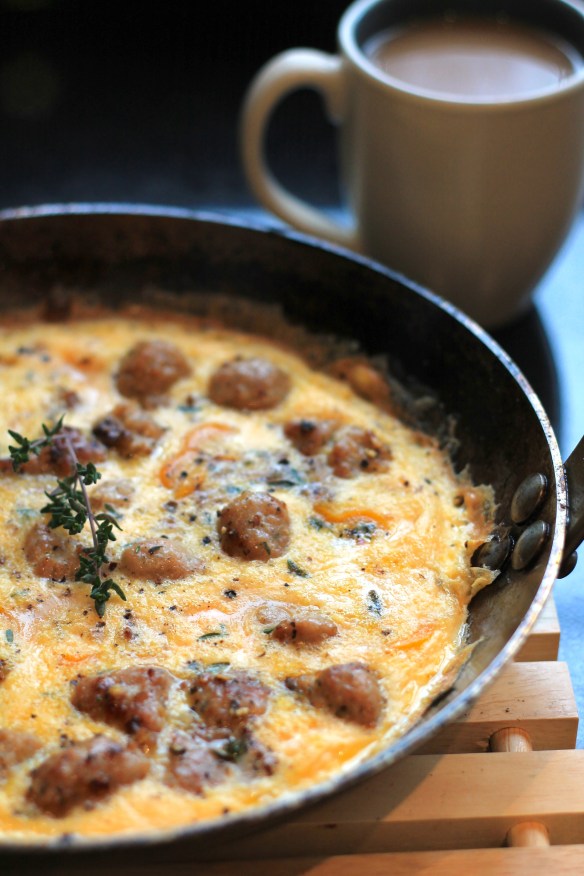 Sausage and Thyme Omelette