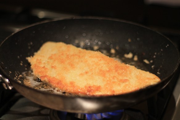 Crispy pancake frying