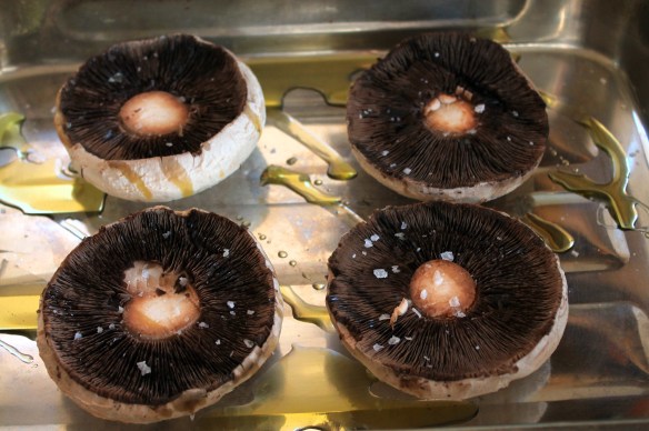 Oven roast mushrooms