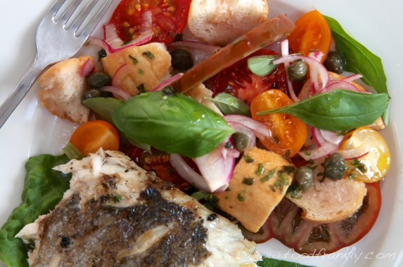 Seabass and Panzanella Salad