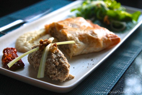 Pork pastry and Apple Celeriac & Apple Puree