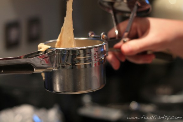 Spatzle with potato ricer