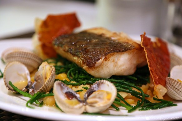 Cod Samphire Cockles and Split Peas