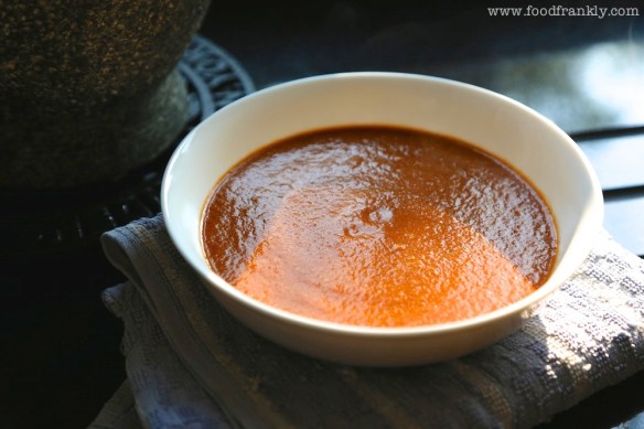Orange and tomato BBQ sauce
