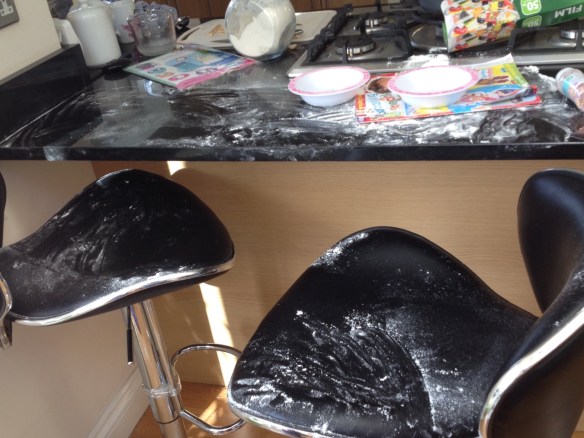 Flour. A lot of flour.